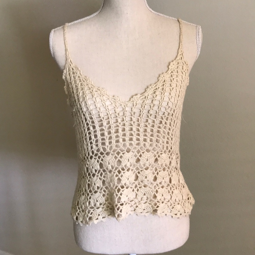 M cream crochet tank from Urban Outfitters